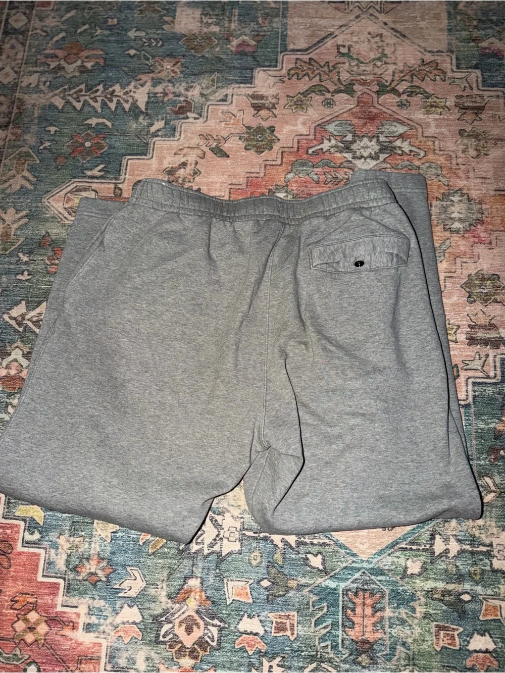 Nike men’s Gray Athletic Joggers with White Swoosh